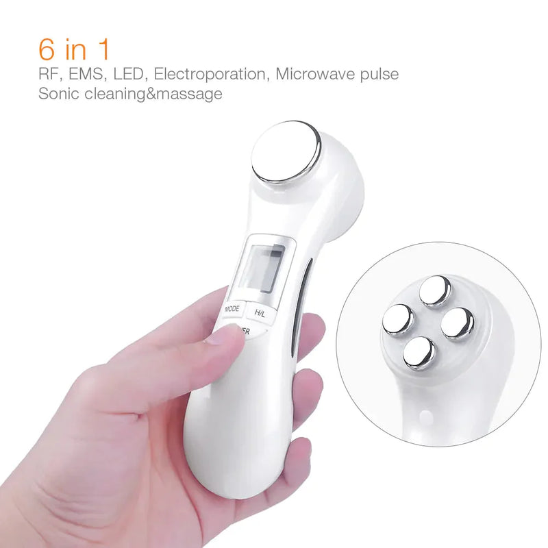 6-in-1 LED Skin Massage  Device – Multi-Mode Facial Lifting & Rejuvenation Tool – lift, luft, seal (Image 3)