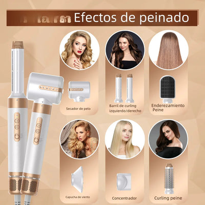 7-in-1 High-Speed Hot Air Brush – Multi-Functional Hair Dryer & Volumizer Styler – comb, blower, towel (Image 3)