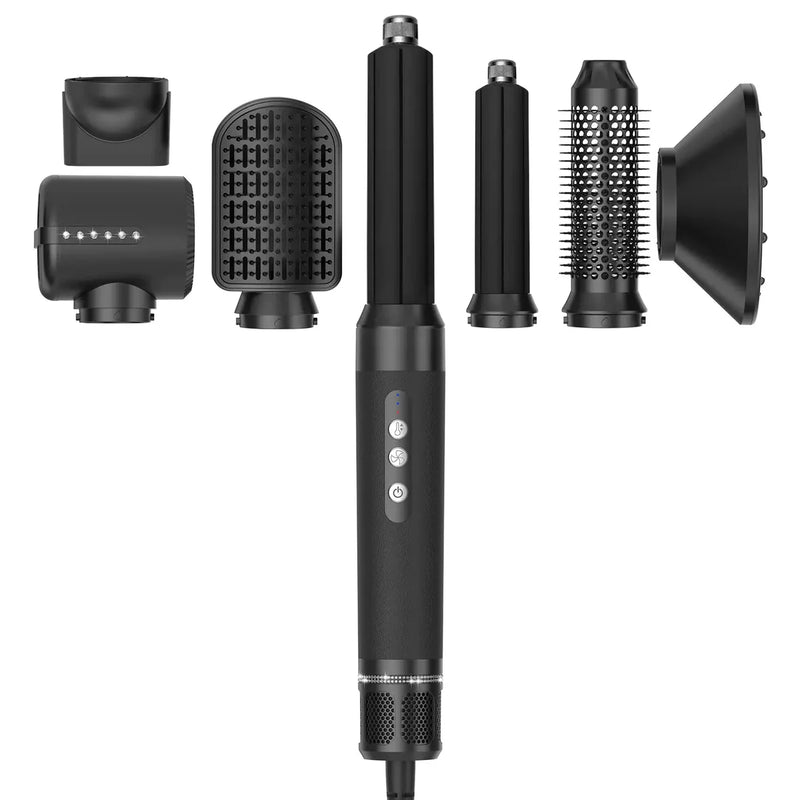 7-in-1 High-Speed Hot Air Brush – Multi-Functional Hair Dryer & Volumizer Styler – comb, blower, towel (Image 4)