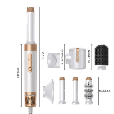 7-in-1 High-Speed Hot Air Brush – Multi-Functional Hair Dryer & Volumizer Styler – comb, blower, towel (Image 5)