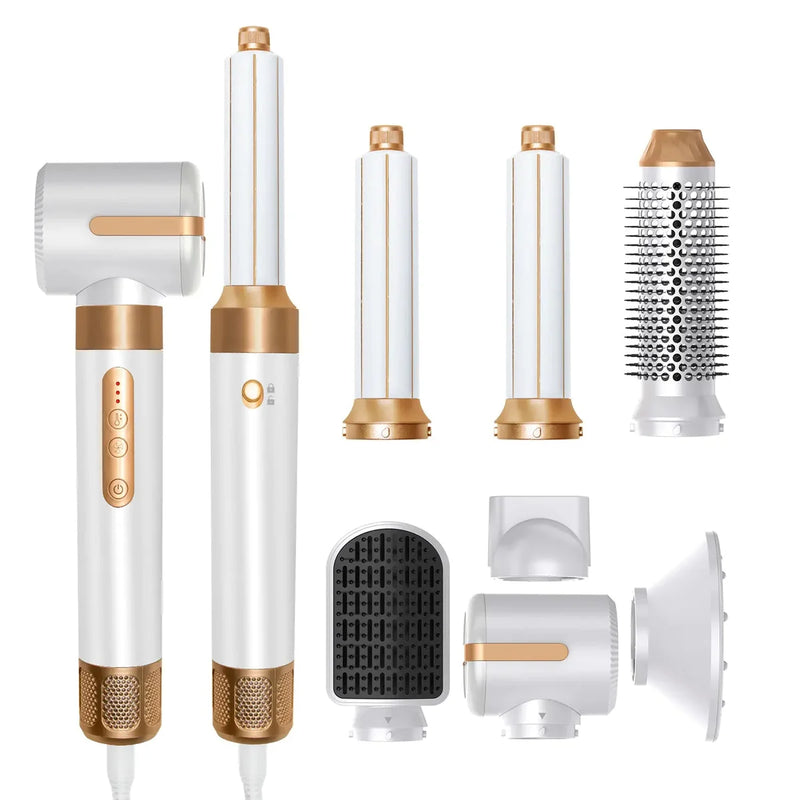 7-in-1 High-Speed Hot Air Brush – Multi-Functional Hair Dryer & Volumizer Styler – comb, blower, towel (Image 6)