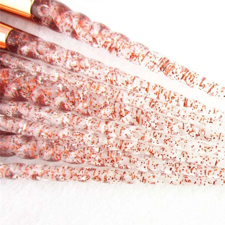 8pcs Makeup Brushes Set for Professional Beauty – round, rouge, impressionism (Image 3)