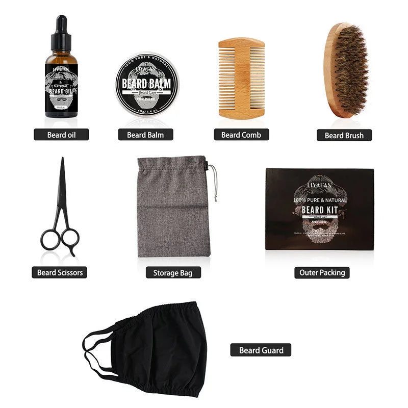Beard Growth Kit For Men Thicker Mustache Grooming – razor, stubble, whisker (Image 2)