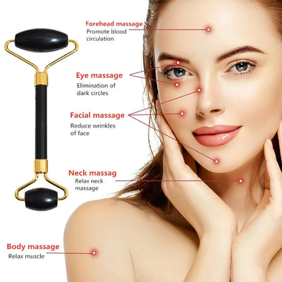 Beauty Jade Roller – Cooling Facial Massage Tool – beauty salon, file, hacking (Image 5)