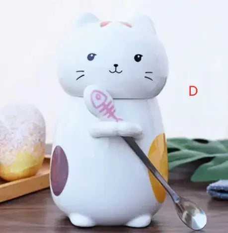 Ceramic Cat Mug with Lid – Perfect for Coffee & Tea – turn, por, potted (Image 9)