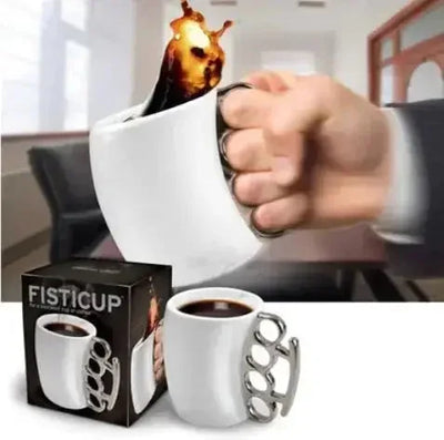 Couple Ceramic Coffee Mug Set – Boxing Fist Design – stein, individual, tree (Image 4)