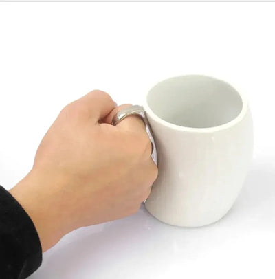 Couple Ceramic Coffee Mug Set – Boxing Fist Design – stein, individual, tree (Image 9)