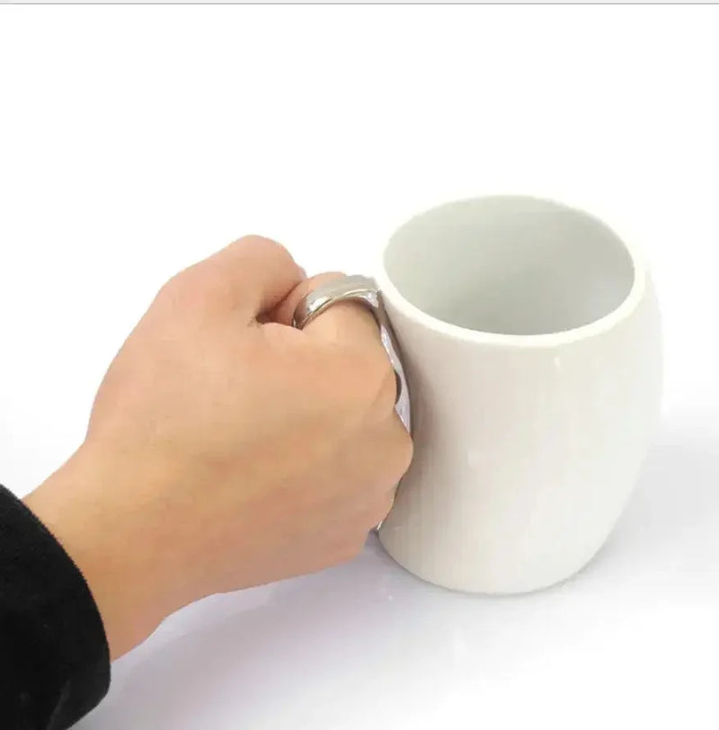 Couple Ceramic Coffee Mug Set – Boxing Fist Design – stein, individual, tree (Image 9)