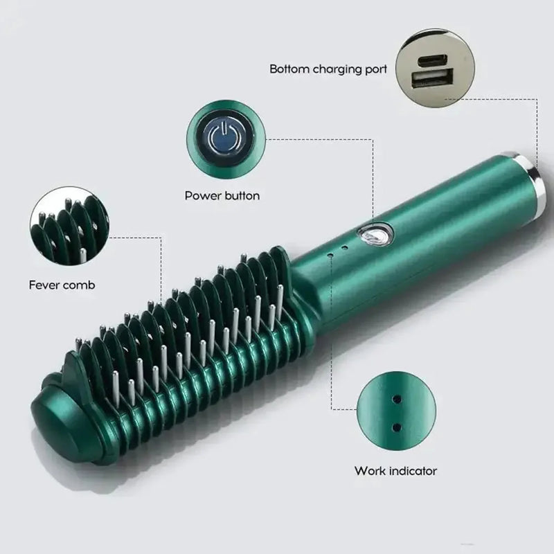 Dual-Purpose Electric Hair Comb - for Curling & Straightening – combed, combatively, coif (Image 3)