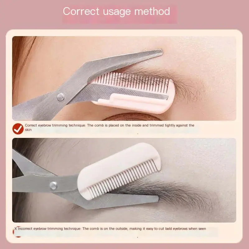Eyebrow Scissors with Comb – For Beginners & Makeup – easy, sharp, phonics (Image 3)