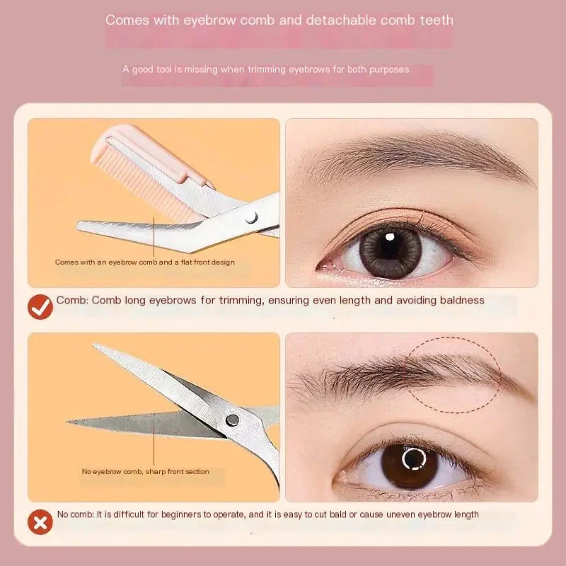Eyebrow Scissors with Comb – For Beginners & Makeup – easy, sharp, phonics (Image 4)