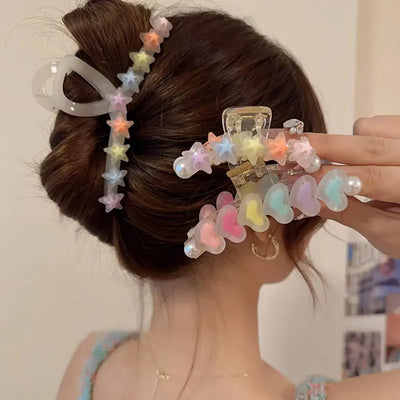 Love Star Hair Clip – Fashionable & Simple Accessory – plume, barrette, shear (Image 4)