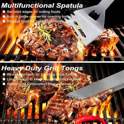 POLIGO 29 PCS BBQ Grill Accessories Set – Stainless Steel – net, iron, pin (Image 6)