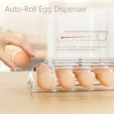 Rolling Drawer Organizer – Kitchen Egg Storage – bin, turntable, pocket (Image 3)