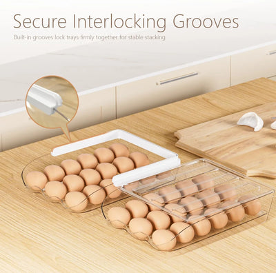 Rolling Drawer Organizer – Kitchen Egg Storage – bin, turntable, pocket (Image 4)
