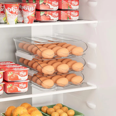 Rolling Drawer Organizer – Kitchen Egg Storage – bin, turntable, pocket (Image 5)