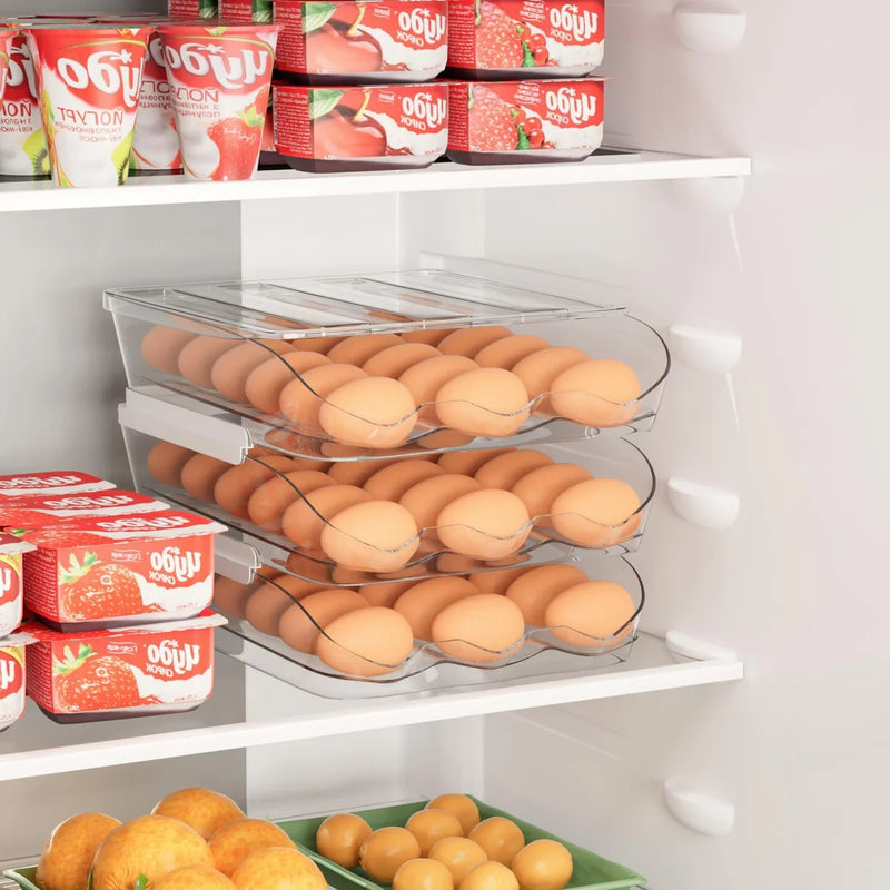 Rolling Drawer Organizer – Kitchen Egg Storage – bin, turntable, pocket (Image 5)