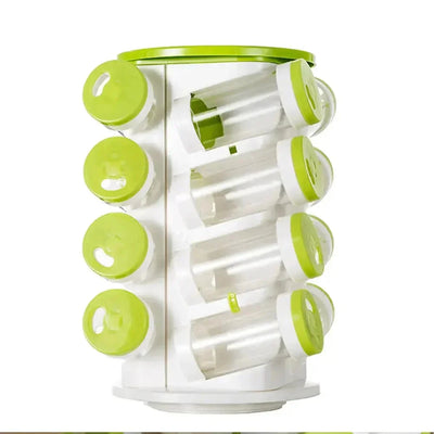 Rotating Spice Jar Set – with 16 Multi-Hole Holders – rack, carry, pot (Image 5)