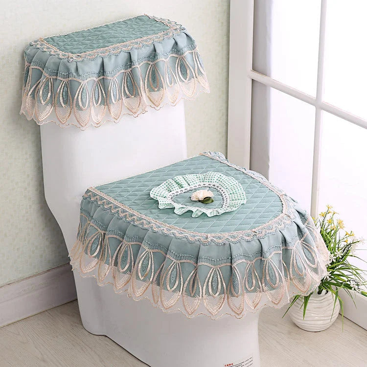 Three-Piece Toilet Seat Set – Soft Washable Bathroom Cushion – potty, hassock, ottoman (Image 9)