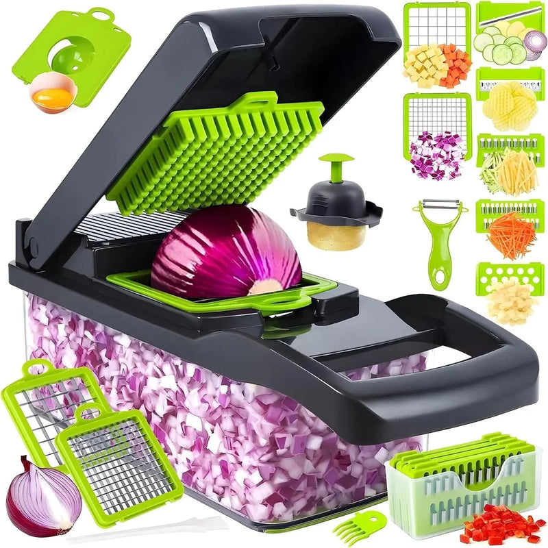 Vegetable Chopper & Mandolin Slicer – Multi-Functional Kitchen Tool – choppers, dicer, adz (Image 1)