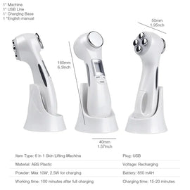 6-in-1 LED Skin Massage  Device – Multi-Mode Facial Lifting & Rejuvenation Tool – lift, luft, seal (Image 2)