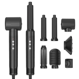 7-in-1 High-Speed Hot Air Brush – Multi-Functional Hair Dryer & Volumizer Styler – comb, blower, towel (Image 1)