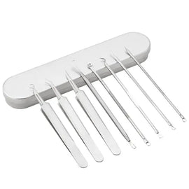 8pcs Ultra-fine Beauty Salon Acne Needle Tool Set – Professional Blackhead & Pimple Extractors – file, manicure, comb (Image 2)