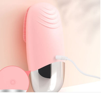 Mini Silicone Electric Face Brush – Gentle Deep Cleansing Tool – chip, phototherapy, pole (Image 3)