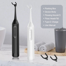Electric Dental Flosser – Portable Water Jet for Deep Oral Cleaning – dry, tank, tongue (Image 1)