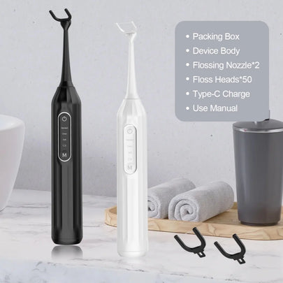 Electric Dental Flosser – Portable Water Jet for Deep Oral Cleaning – dry, tank, tongue (Image 1)