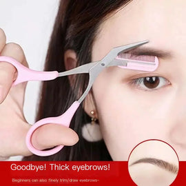 Eyebrow Scissors with Comb – For Beginners & Makeup – easy, sharp, phonics (Image 2)