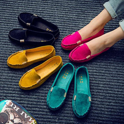 Flat Heel Pumps - Comfortable Women&
