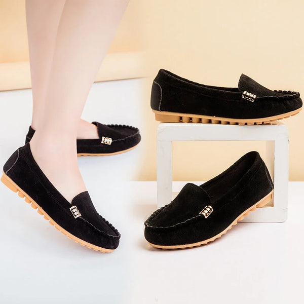 Flat Heel Pumps - Comfortable Women's Student Shoes – flats, cuban heel, spikes (Image 5)