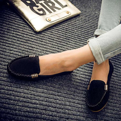 Flat Heel Pumps - Comfortable Women&