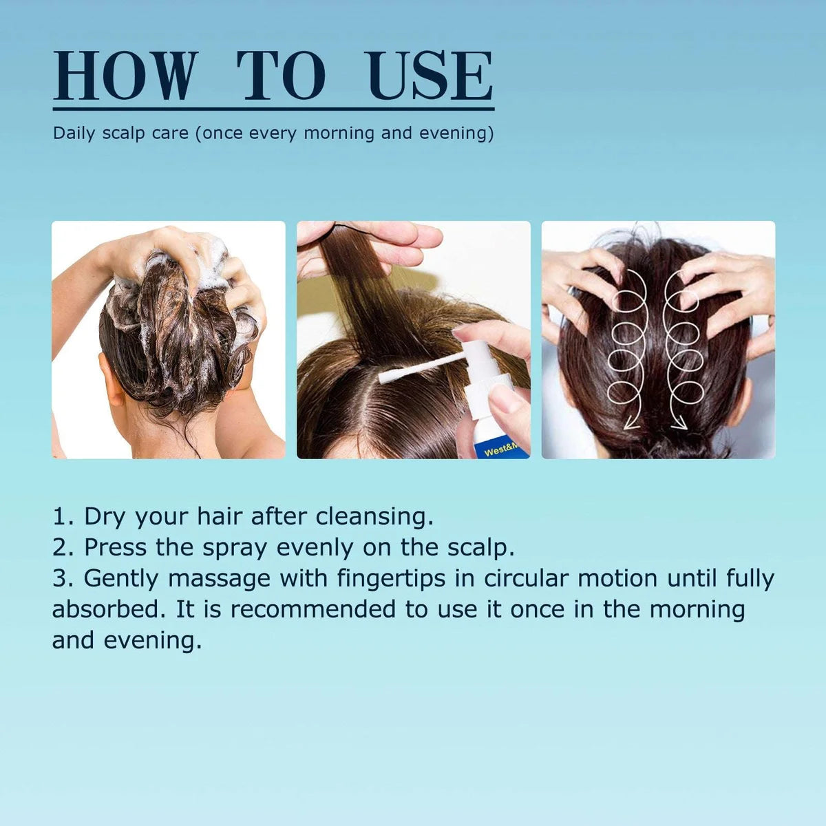 Hair Root Care Spray – for Follicle Repair & Growth – set, gel, rinse (Image 4)