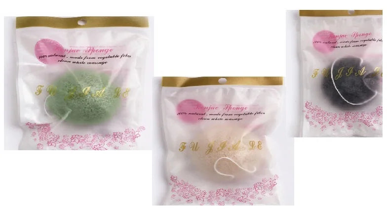 Konjac Face Wash Sponge – Gentle Exfoliating & Cleansing Pad – loofa, flannel, lap (Image 1)