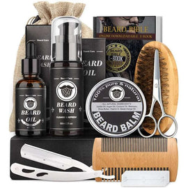 Men’s Beard Grooming Kit with Roller & Disinfectant – pipes, float, puff (Image 1)