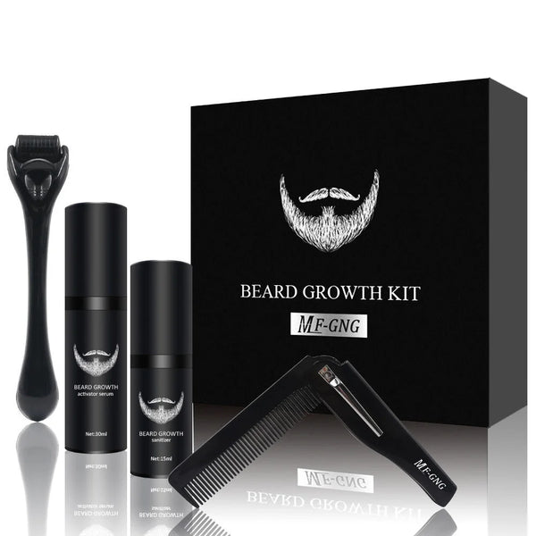 Men’s Beard Grooming Kit with Roller & Disinfectant – pipes, float, puff (Image 2)