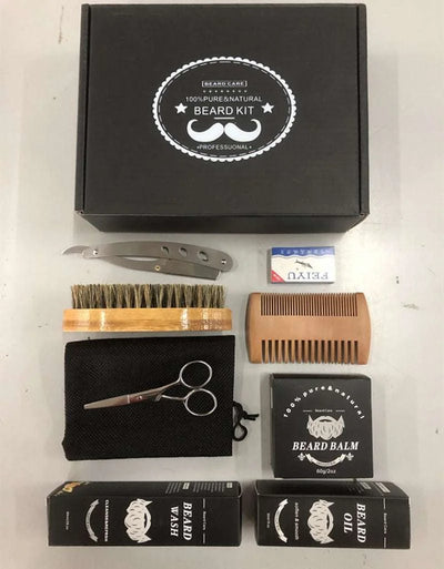Men’s Beard Grooming Kit with Roller & Disinfectant – pipes, float, puff (Image 9)