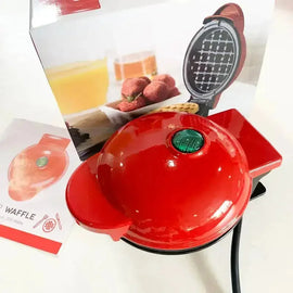 Mini Electric Waffle Maker – Compact Non-Stick Design – small, iron, lard (Image 1)