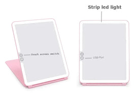 Multifunctional LED Makeup Mirror – Adjustable Brightness Vanity Mirror with Touch Control – degenerate, jalousie, brush (Image 2)