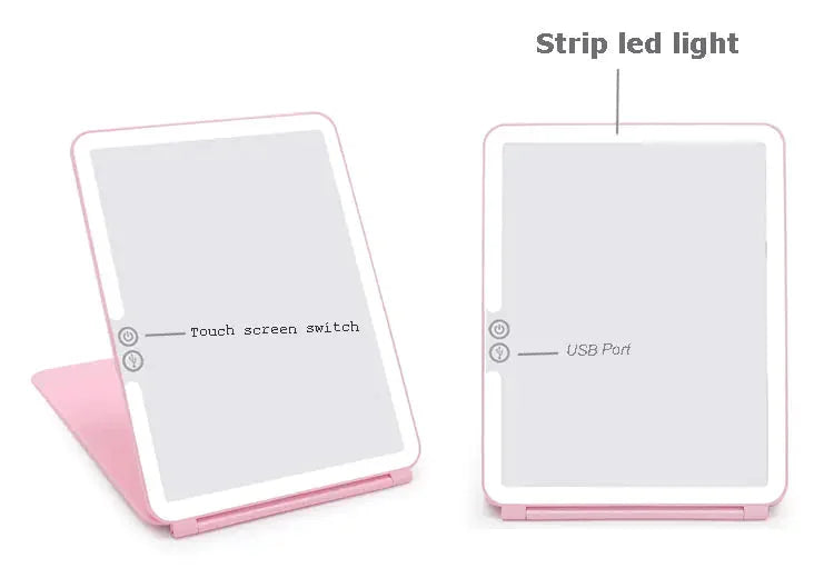 Multifunctional LED Makeup Mirror – Adjustable Brightness Vanity Mirror with Touch Control – degenerate, jalousie, brush (Image 2)