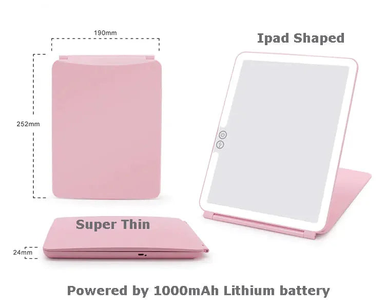 Multifunctional LED Makeup Mirror – Adjustable Brightness Vanity Mirror with Touch Control – degenerate, jalousie, brush (Image 3)