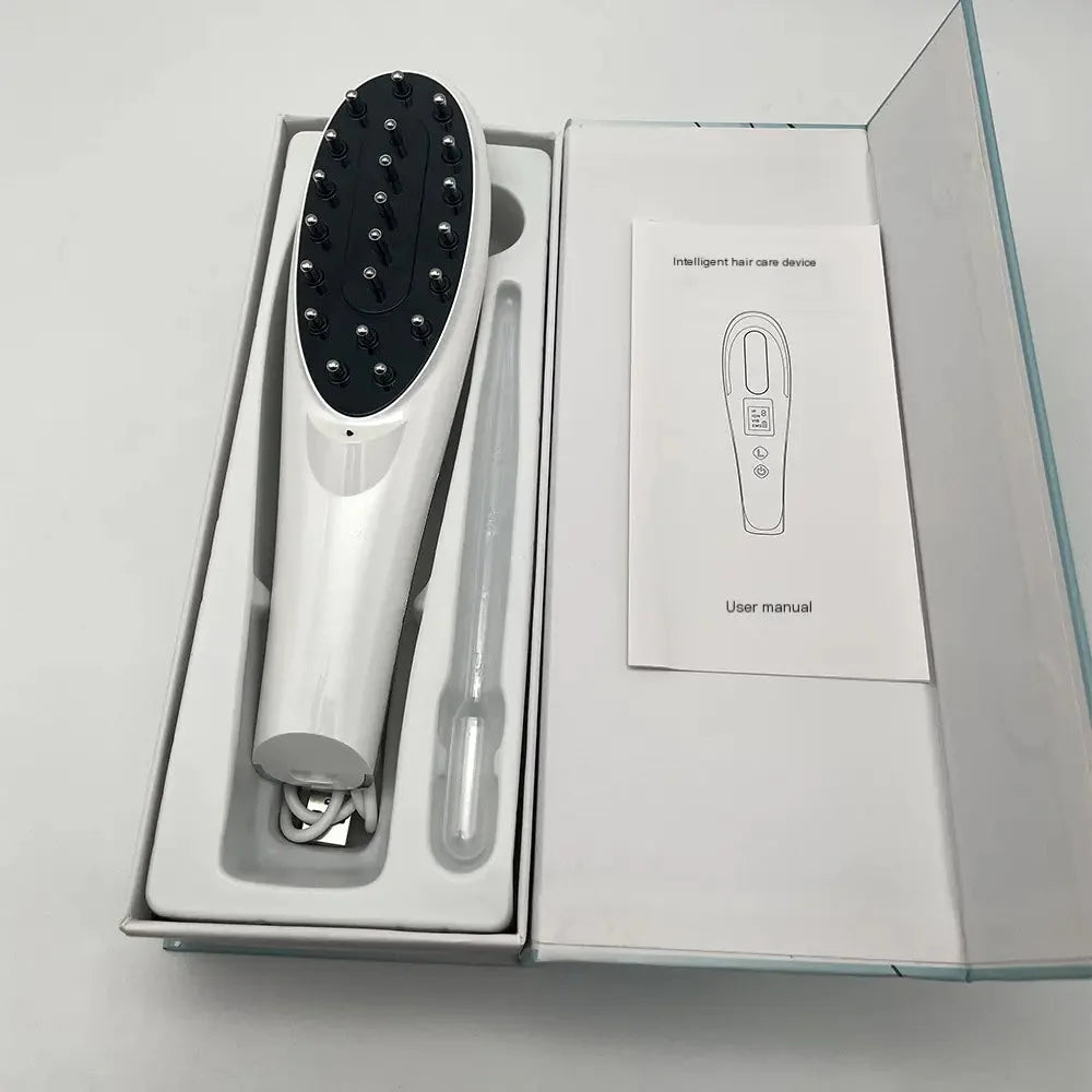 Rechargeable Scalp Massager Comb – Red Light Therapy Hair Growth & Relaxation Brush – combed, combatively, mane (Image 2)