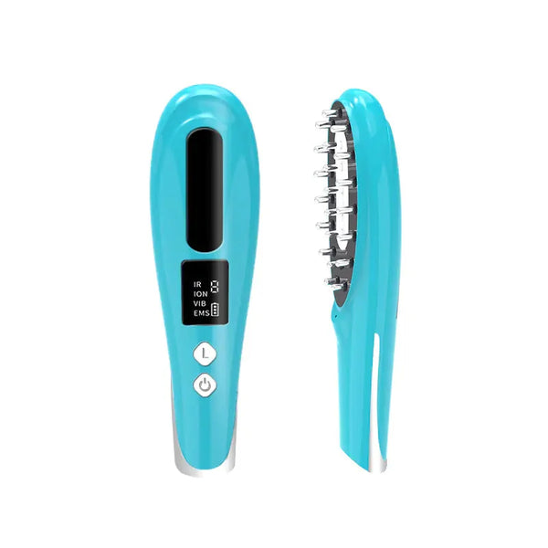 Rechargeable Scalp Massager Comb – Red Light Therapy Hair Growth & Relaxation Brush – combed, combatively, mane (Image 5)