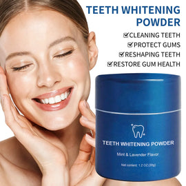 Teeth Whitening Powder – Natural Stain Removal Dental Care – bleach, sry, blue (Image 1)