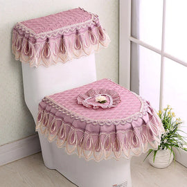 Three-Piece Toilet Seat Set – Soft Washable Bathroom Cushion – potty, hassock, ottoman (Image 1)