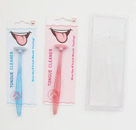 Tongue Scrub Cleaner Tool – Gentle Oral Hygiene Stainless Steel Scraper – rasp, wash, iron (Image 1)
