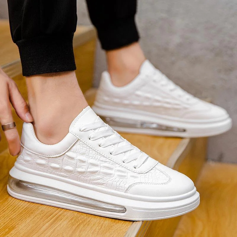 Trendy Leather Men's Casual Sneakers for Style – break, run, spats (Image 3)