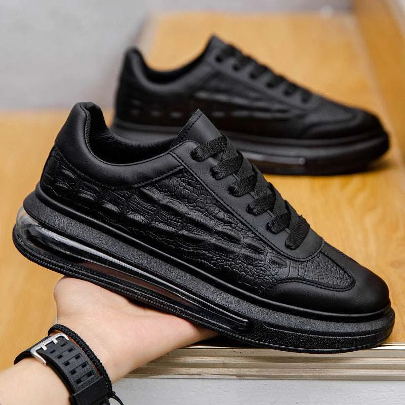 Trendy Leather Men's Casual Sneakers for Style – break, run, spats (Image 6)